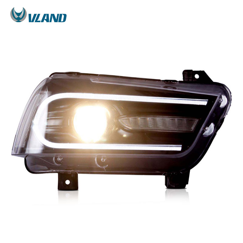 Head Lamp For Dodge Charger 2011-2014 Led With Sequential Indicator