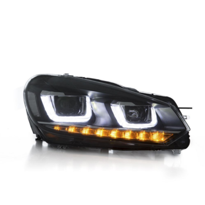 FOR VW Golf 6 2008-2013 LED HEAD LAMP with Moving turn signal